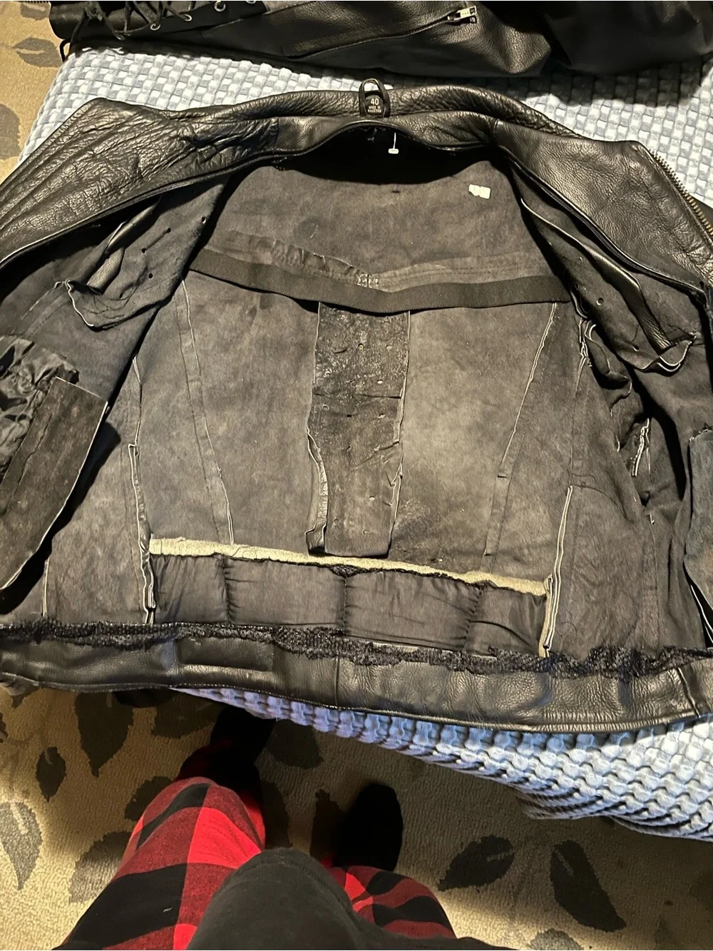 Men's Vintage Biker Jacket. EVERY LAW PASSED IS ANOTHER FREEDOM LOST patch